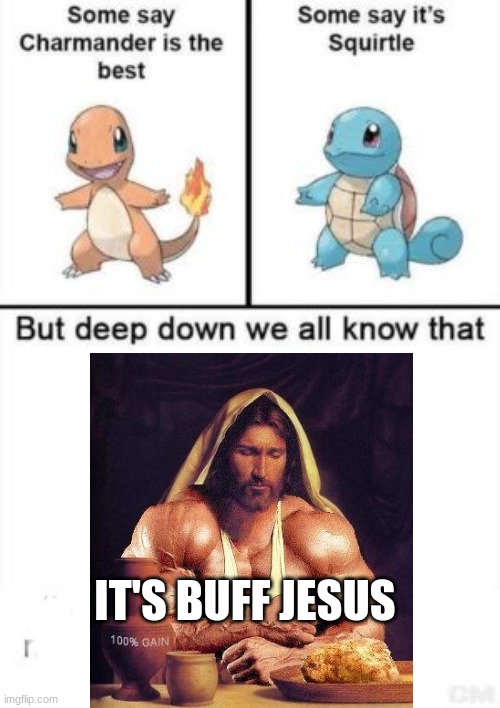 yes | IT'S BUFF JESUS | image tagged in yes | made w/ Imgflip meme maker