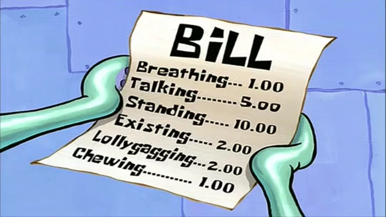 High Quality squidwards bill Blank Meme Template