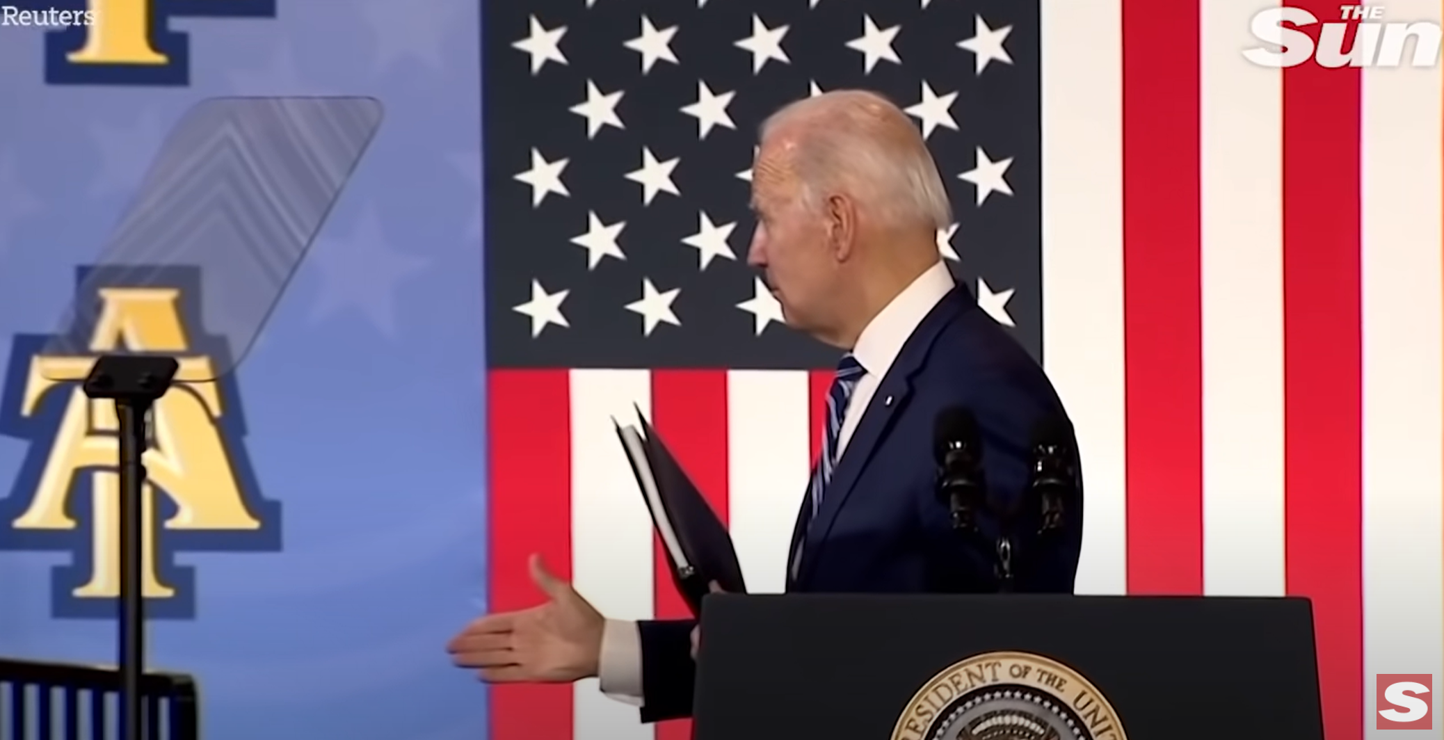 Biden shakes hands Blank Meme Template