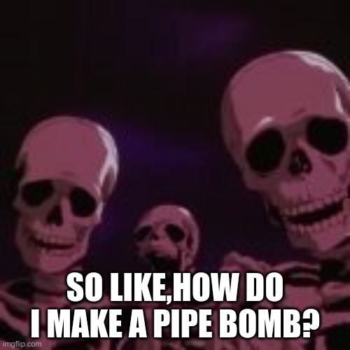 . | SO LIKE,HOW DO I MAKE A PIPE BOMB? | made w/ Imgflip meme maker