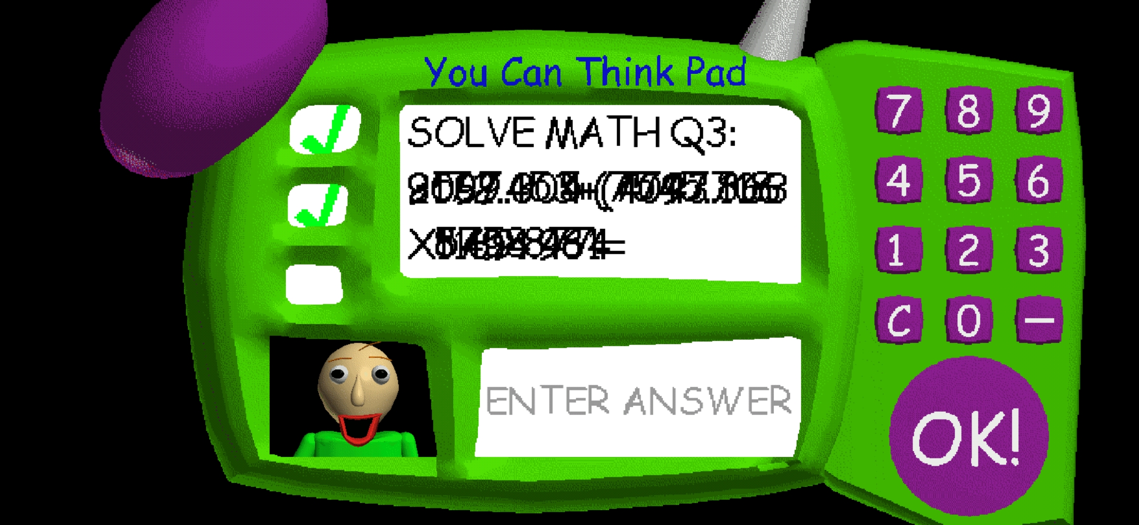 Baldi's Impossible Question Blank Meme Template