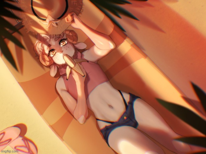 By PLNA | image tagged in femboy,furry,cute,beach | made w/ Imgflip meme maker