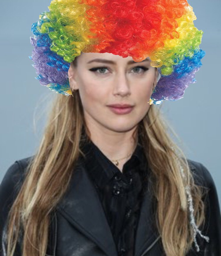 High Quality Clown Amber Heard Blank Meme Template