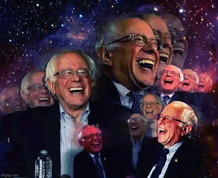 Bernie Sanders laughing | image tagged in bernie sanders laughing | made w/ Imgflip meme maker