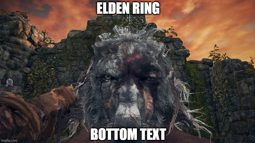 Elden Ring WOLFMAN | ELDEN RING; BOTTOM TEXT | image tagged in elden ring,video games | made w/ Imgflip meme maker