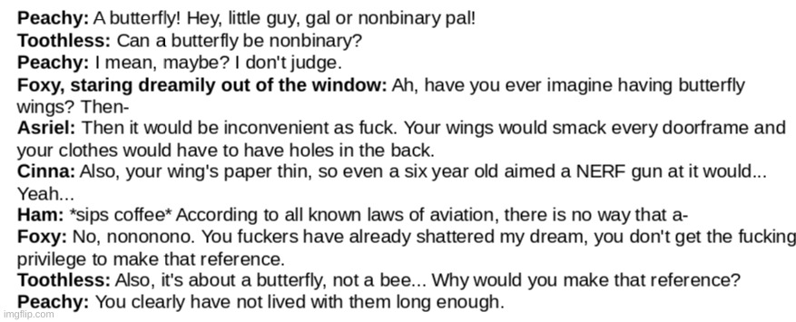 i want butterfly wings | made w/ Imgflip meme maker