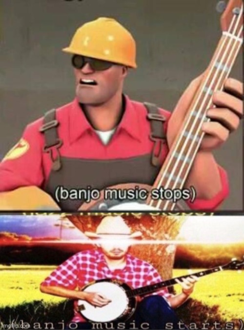 image tagged in banjo music stops | made w/ Imgflip meme maker