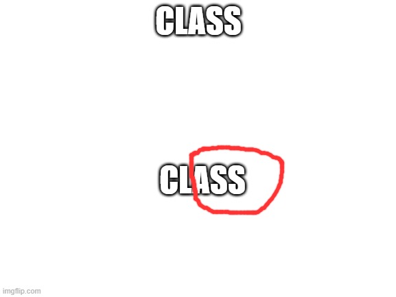 wait what | CLASS; CLASS | image tagged in blank white template,bruh,school | made w/ Imgflip meme maker