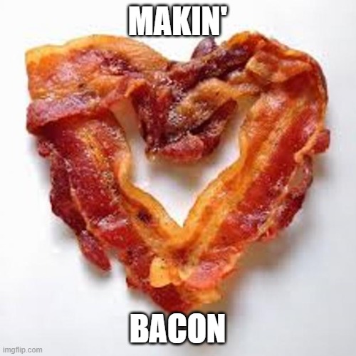 bacon | MAKIN' BACON | image tagged in bacon | made w/ Imgflip meme maker