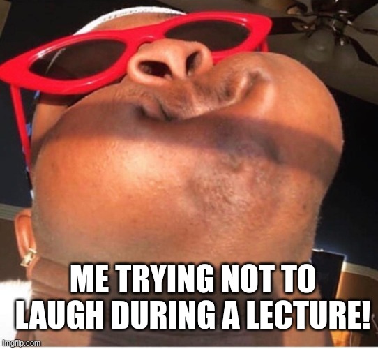 During Lecture! | ME TRYING NOT TO LAUGH DURING A LECTURE! | image tagged in hold breathe | made w/ Imgflip meme maker