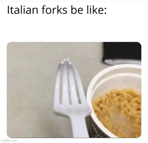 Credits: @memes on Instagram | image tagged in italy,italian,fork,pasta,mamma mia,repost | made w/ Imgflip meme maker