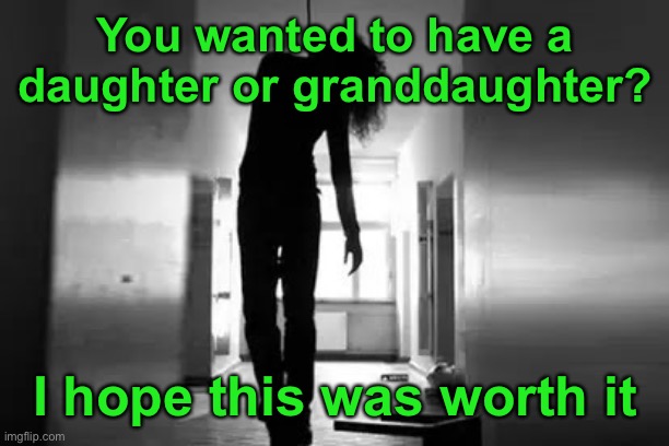 You wanted to have a daughter or granddaughter? I hope this was worth it | made w/ Imgflip meme maker