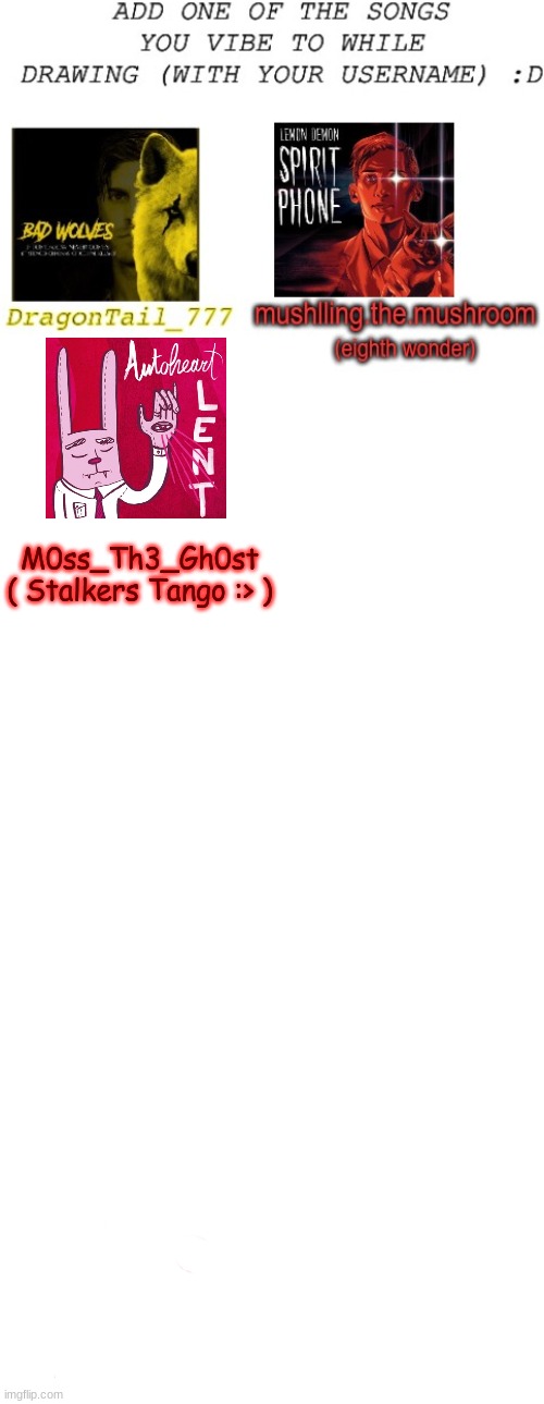 :D | M0ss_Th3_Gh0st ( Stalkers Tango :> ) | made w/ Imgflip meme maker