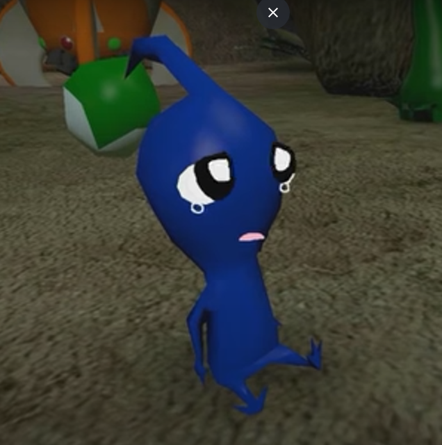 High Quality A cute Blue Pikmin Blank Meme Template