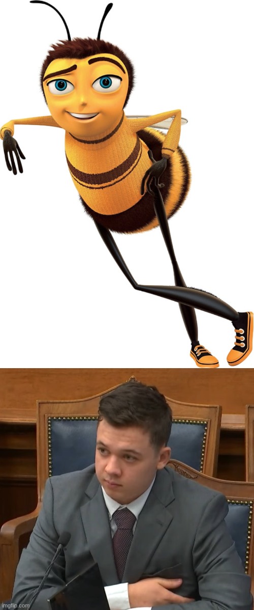 image tagged in barry b benson,kyle rittenhouse trial | made w/ Imgflip meme maker