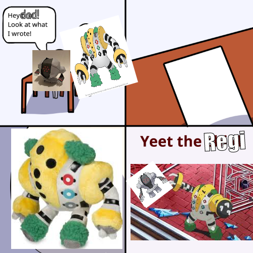 Yeet the Regi Registeel edition Blank Meme Template