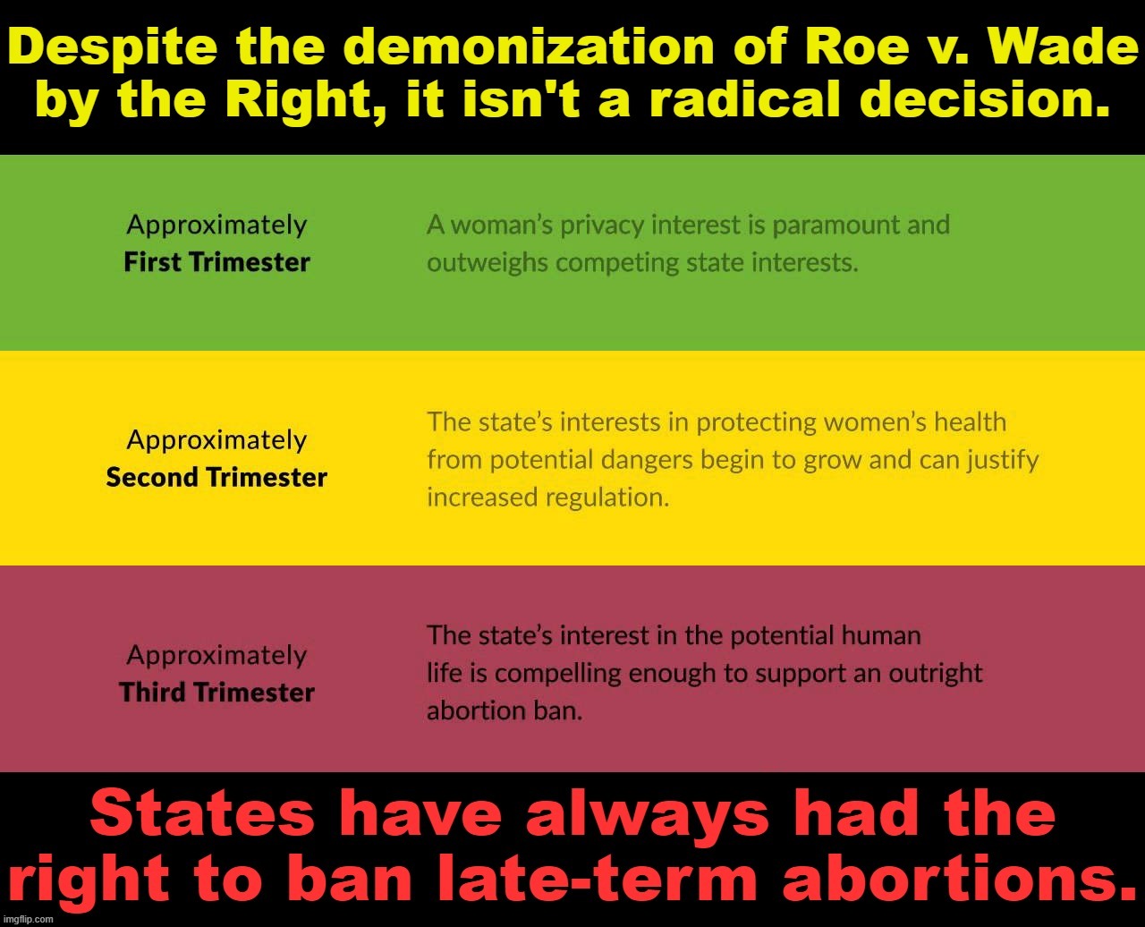 Roe v. Wade explained 2 | image tagged in roe v wade explained 2 | made w/ Imgflip meme maker