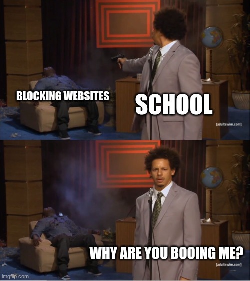 anger | BLOCKING WEBSITES; SCHOOL; WHY ARE YOU BOOING ME? | image tagged in memes,who killed hannibal,blocked websites,istg,bro | made w/ Imgflip meme maker