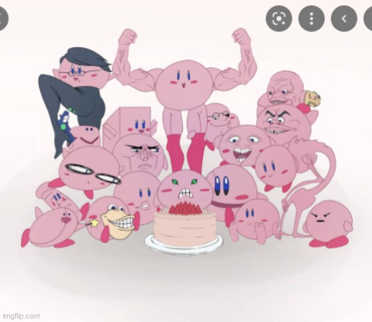 Hey, the entire cursed Kirby gang is here | image tagged in kirby,cursed image | made w/ Imgflip meme maker