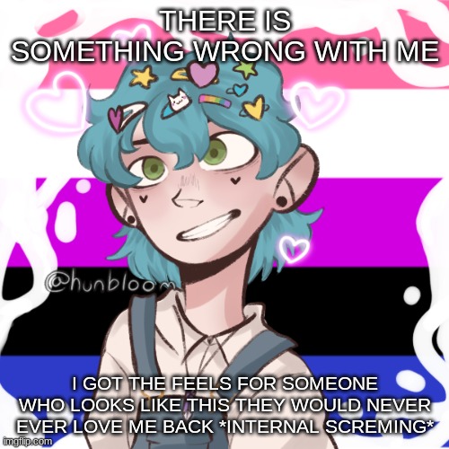 THERE IS SOMETHING WRONG WITH ME; I GOT THE FEELS FOR SOMEONE WHO LOOKS LIKE THIS THEY WOULD NEVER EVER LOVE ME BACK *INTERNAL SCREAMING* | made w/ Imgflip meme maker