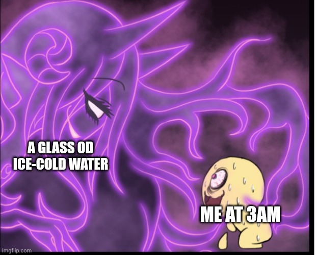 This is Quite Tempting | A GLASS OD ICE-COLD WATER; ME AT 3AM | image tagged in slaaneshi temptation,warhammer40k | made w/ Imgflip meme maker