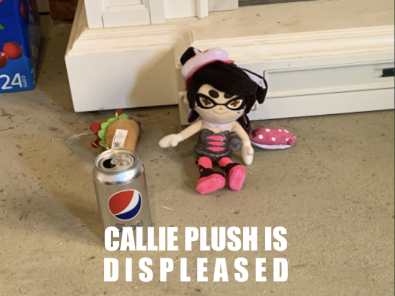 High Quality Displeased Callie plush Blank Meme Template