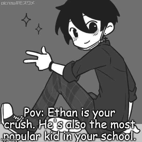 :) | Pov: Ethan is your crush. He's also the most popular kid in your school. | image tagged in roleplaying | made w/ Imgflip meme maker