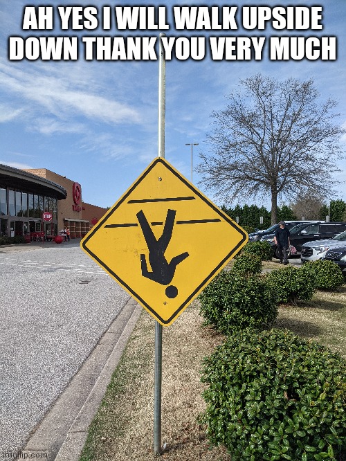 I'm so lost | AH YES I WILL WALK UPSIDE DOWN THANK YOU VERY MUCH | image tagged in funny | made w/ Imgflip meme maker