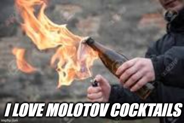 I LOVE MOLOTOV COCKTAILS | made w/ Imgflip meme maker