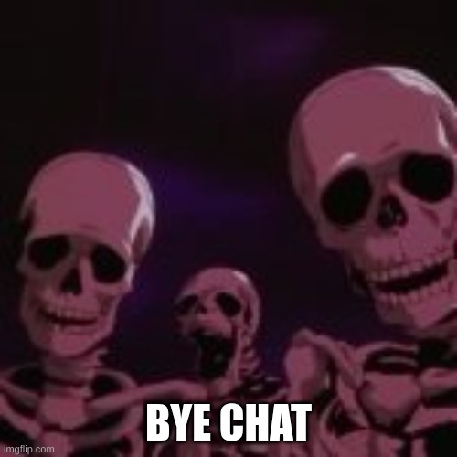 . | BYE CHAT | made w/ Imgflip meme maker