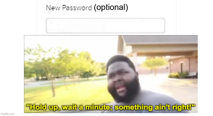 New Password | (optional) | image tagged in memes | made w/ Imgflip meme maker