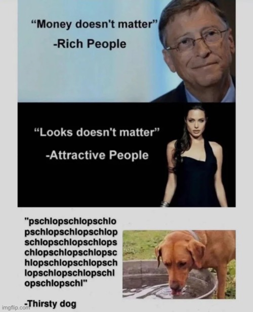 Pschlorpschlorpschlorp | image tagged in yes,dog,rich,attractive,water,ha ha tags go brr | made w/ Imgflip meme maker