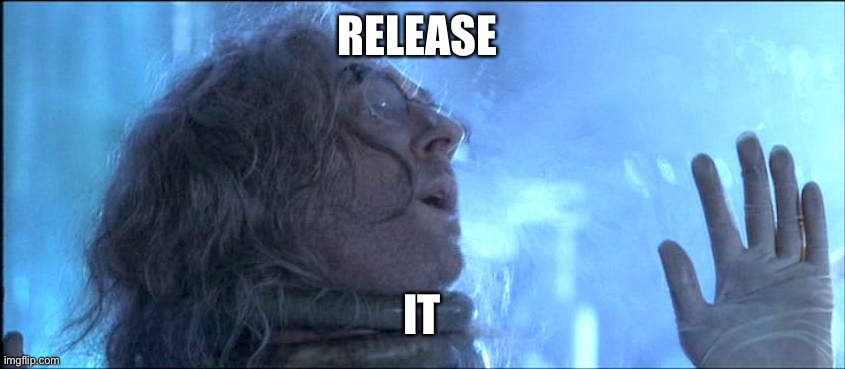 Release me | RELEASE; IT | image tagged in release me | made w/ Imgflip meme maker