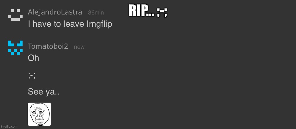 F’s in the chat.. | RIP… ;-; | image tagged in f in the chat | made w/ Imgflip meme maker