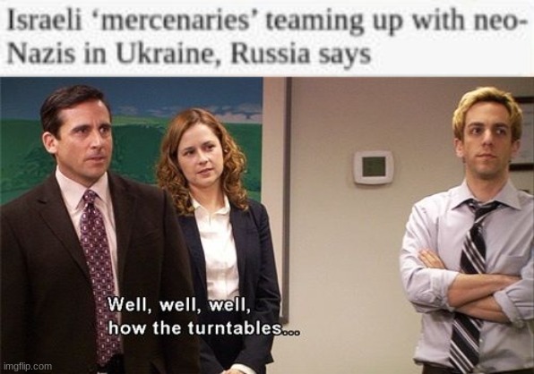 interesting | image tagged in how the turntables,the office,funny,memes,jews,ukraine | made w/ Imgflip meme maker