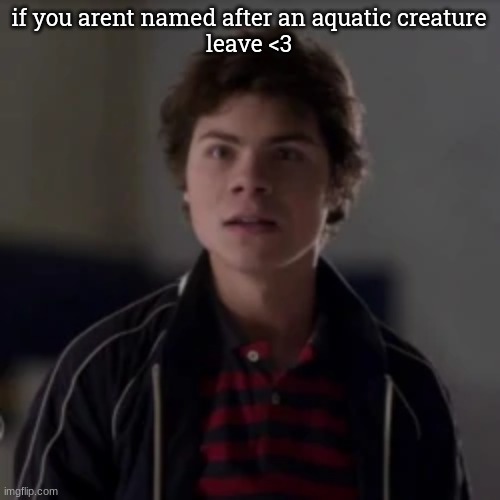 benny in utter shock | if you arent named after an aquatic creature
leave <3 | image tagged in benny in utter shock | made w/ Imgflip meme maker