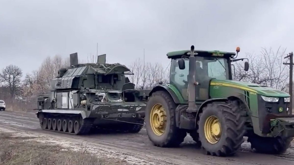 A Tractor a day keeps the russians away Blank Meme Template