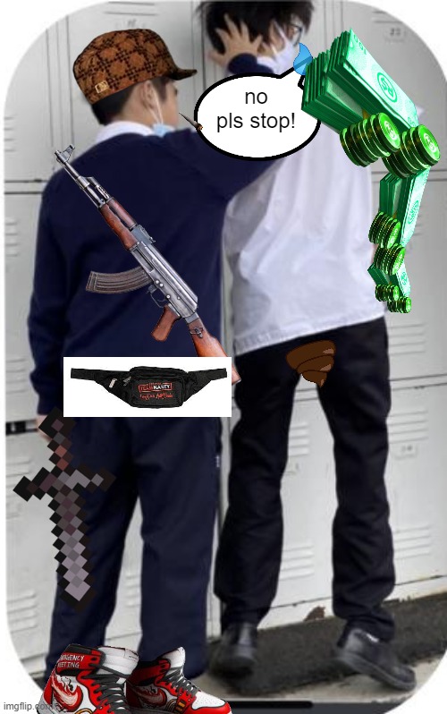 Boy doesn't give robux and gets bullied | image tagged in bullies,robux,boy,funny | made w/ Imgflip meme maker