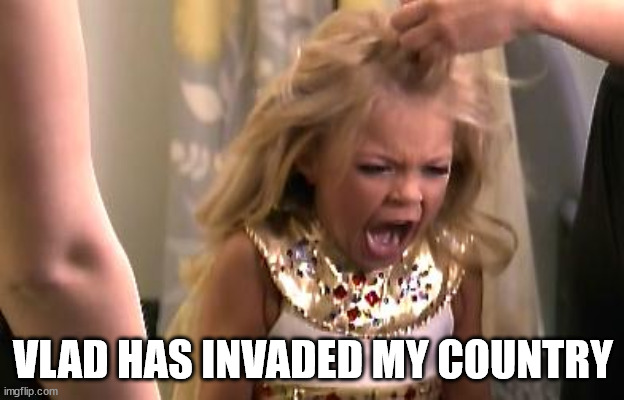 spoiled children | VLAD HAS INVADED MY COUNTRY | image tagged in spoiled children | made w/ Imgflip meme maker
