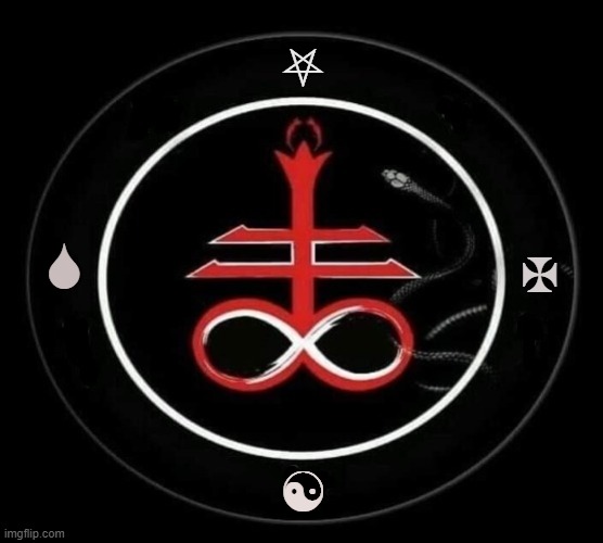 Satanic Cross | ⛧; S; X; [ | image tagged in satan,satanism,leviathan,satanic,cross,satanist | made w/ Imgflip meme maker