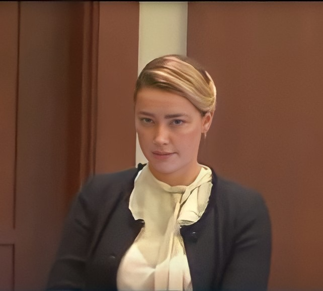 Amber Heard off the stand Blank Meme Template