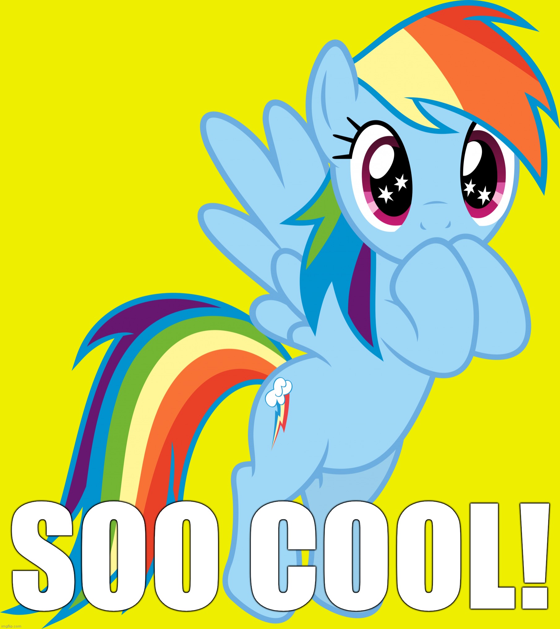 Rainbow Dash Transparent | SOO COOL! | image tagged in rainbow dash transparent | made w/ Imgflip meme maker