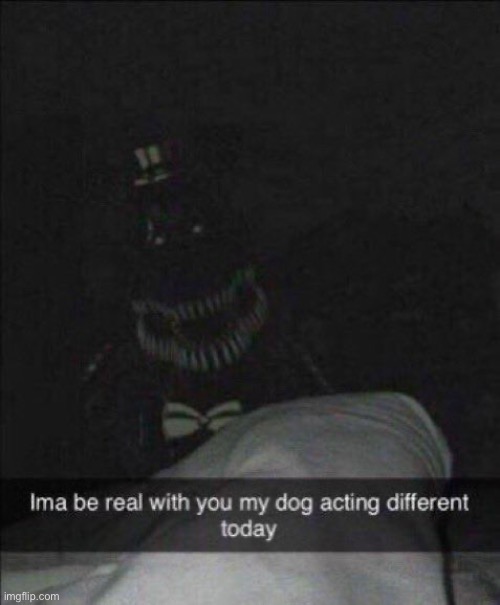 “he don’t bite” same thing they said with golden freddy. | made w/ Imgflip meme maker