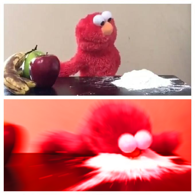 Elmo cocaine improved Blank Meme Template