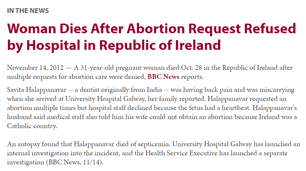High Quality Ireland woman dies after abortion request denied Blank Meme Template