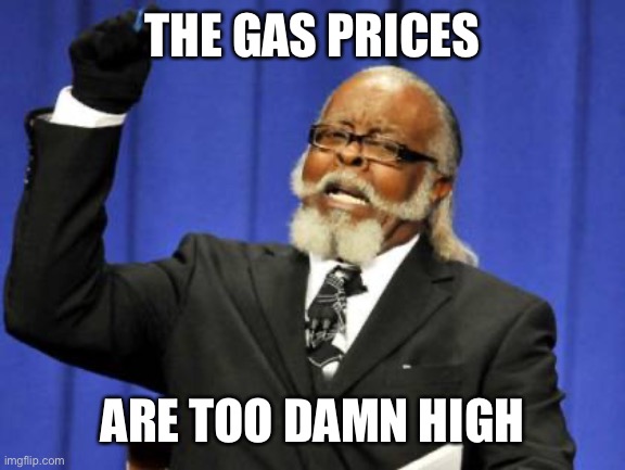 They have more than doubled since the autumn. | THE GAS PRICES; ARE TOO DAMN HIGH | image tagged in memes,too damn high,gas prices | made w/ Imgflip meme maker