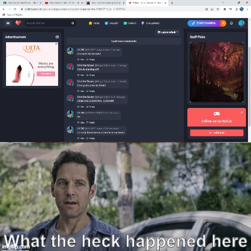 image tagged in antman what the heck happened here | made w/ Imgflip meme maker