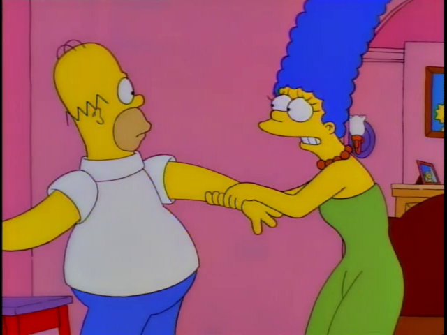 Marge and Homer Simpson Blank Meme Template