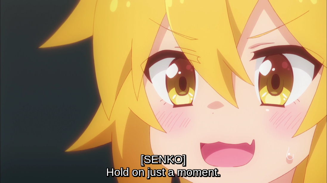 High Quality Senko hold on just a moment Blank Meme Template