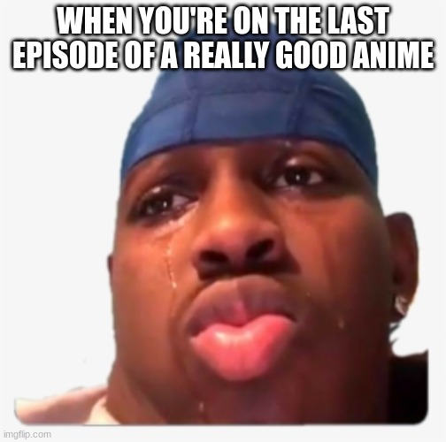 WHEN YOU'RE ON THE LAST EPISODE OF A REALLY GOOD ANIME | made w/ Imgflip meme maker